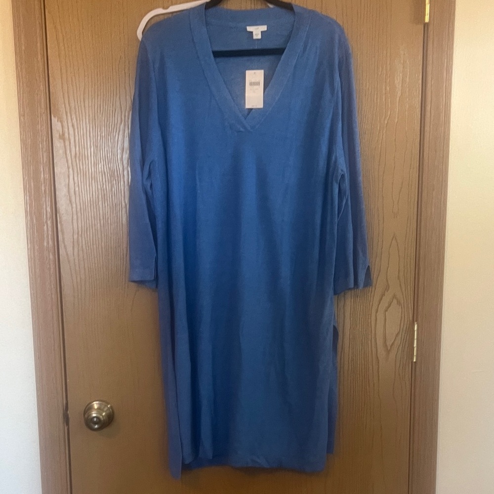 J. Jill Heather Blue V-Neck Top